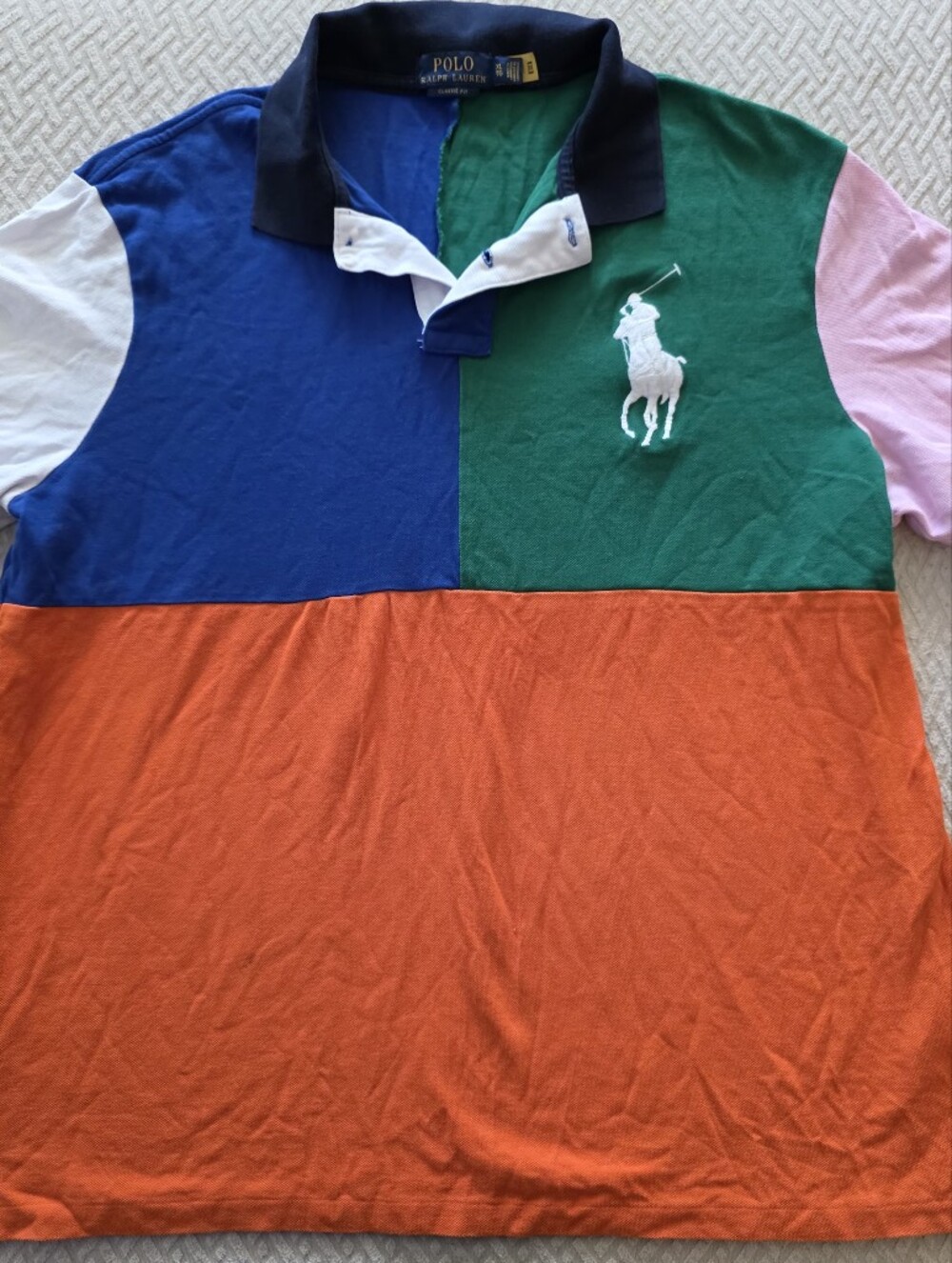 Ralph Lauren Colorblock Short Sleeve Polo Big Pony XLTG